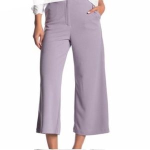 Purple cropped boot cut dress pants